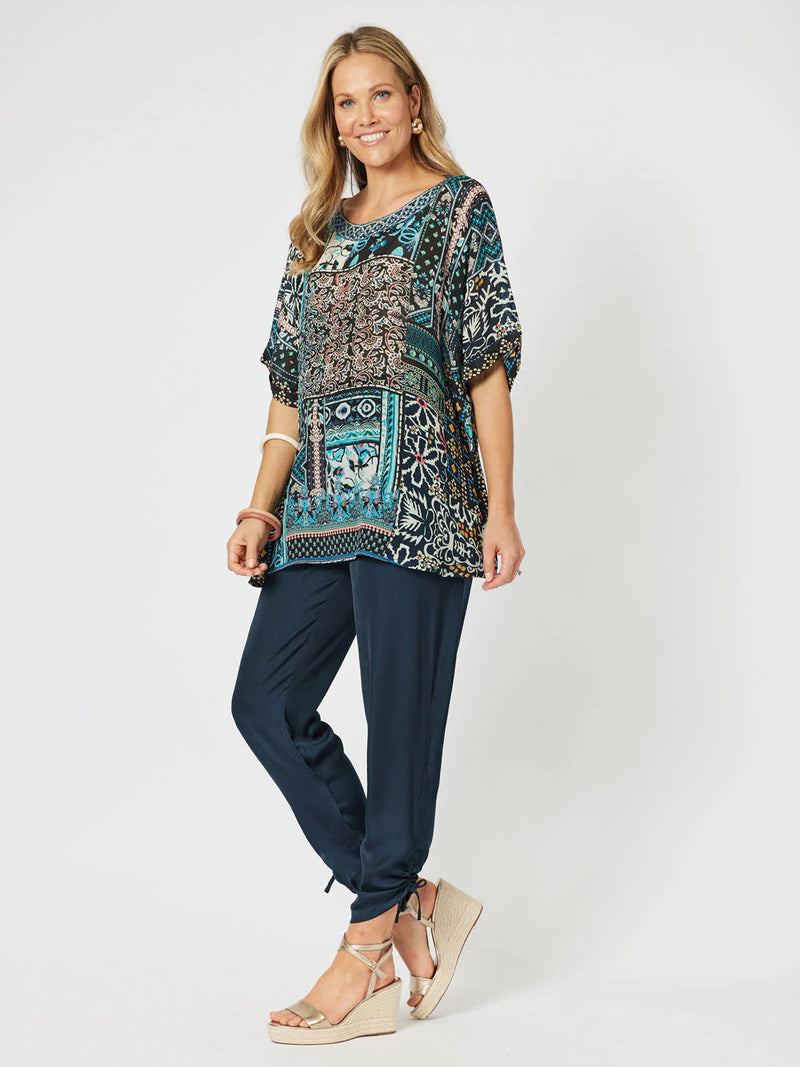 Hammock & Vine Crete Top in Navy