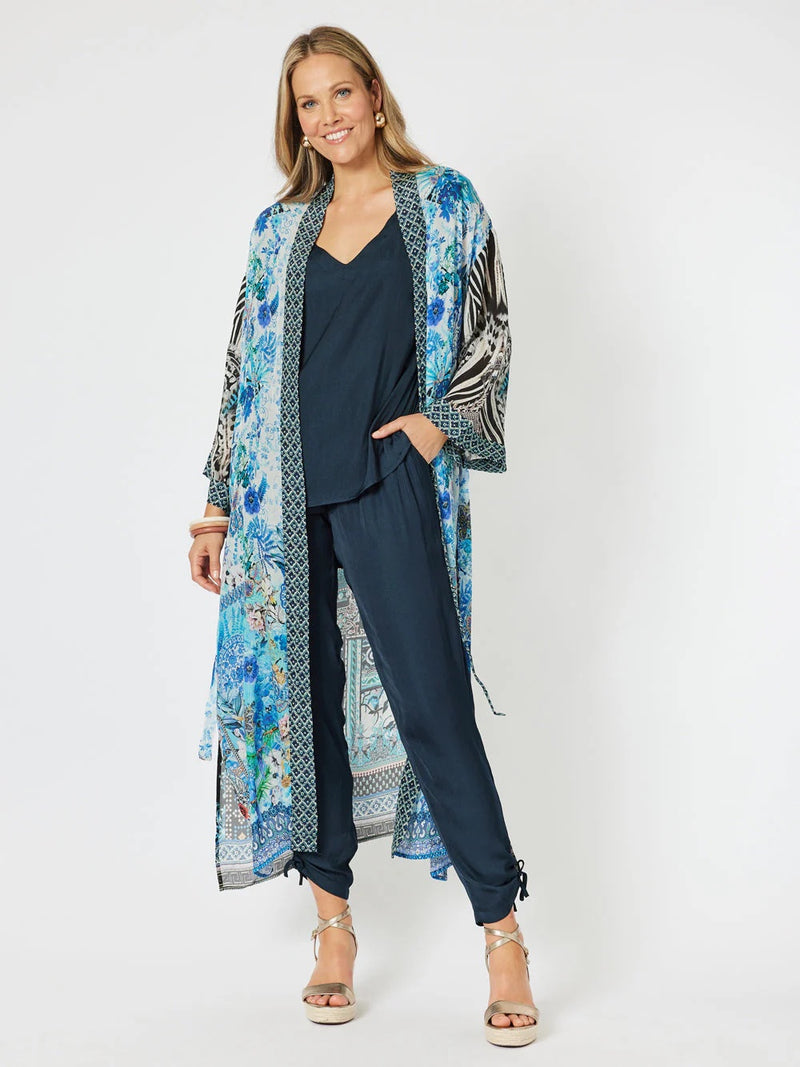 Hammock & Vine Crete Kimono in Navy