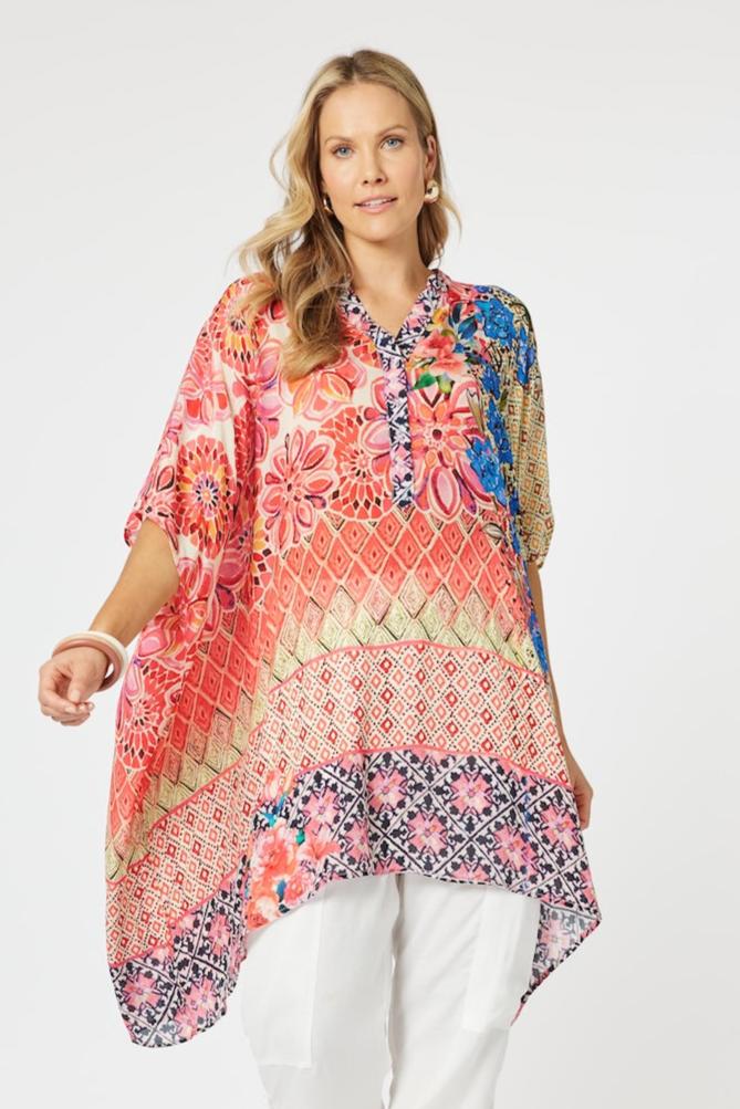 Hammock & Vine Sorrento Oversized Top in Sorrento Brights