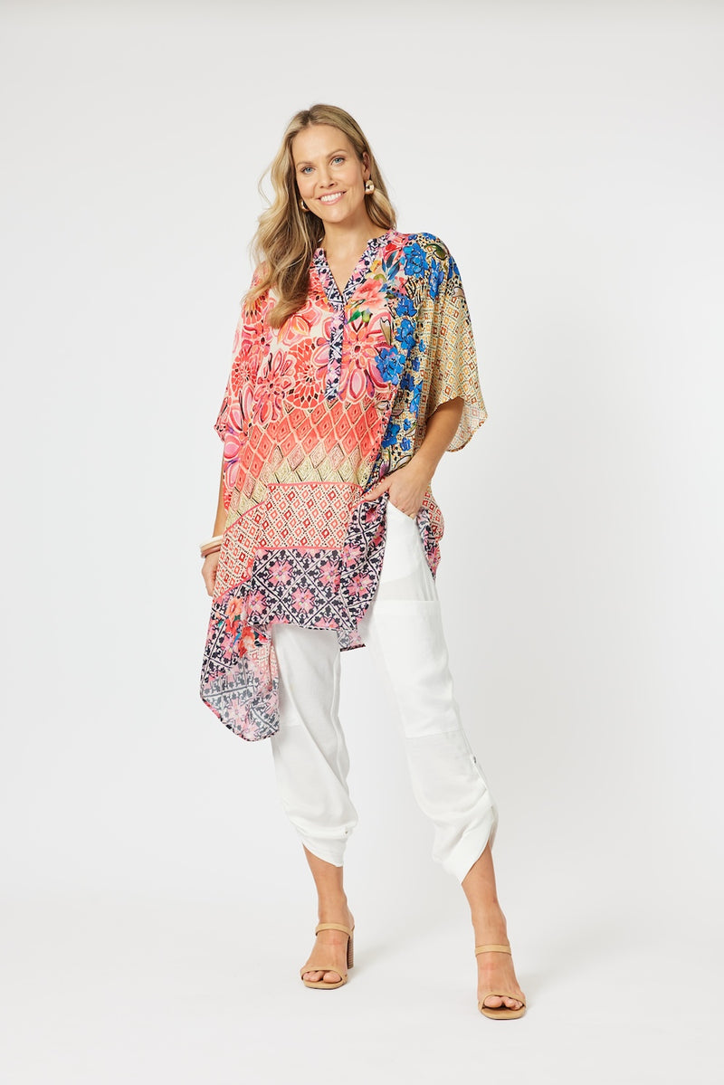 Hammock & Vine Sorrento Oversized Top in Sorrento Brights