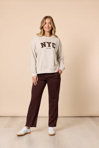 Threadz Urban City Pant in Coffee