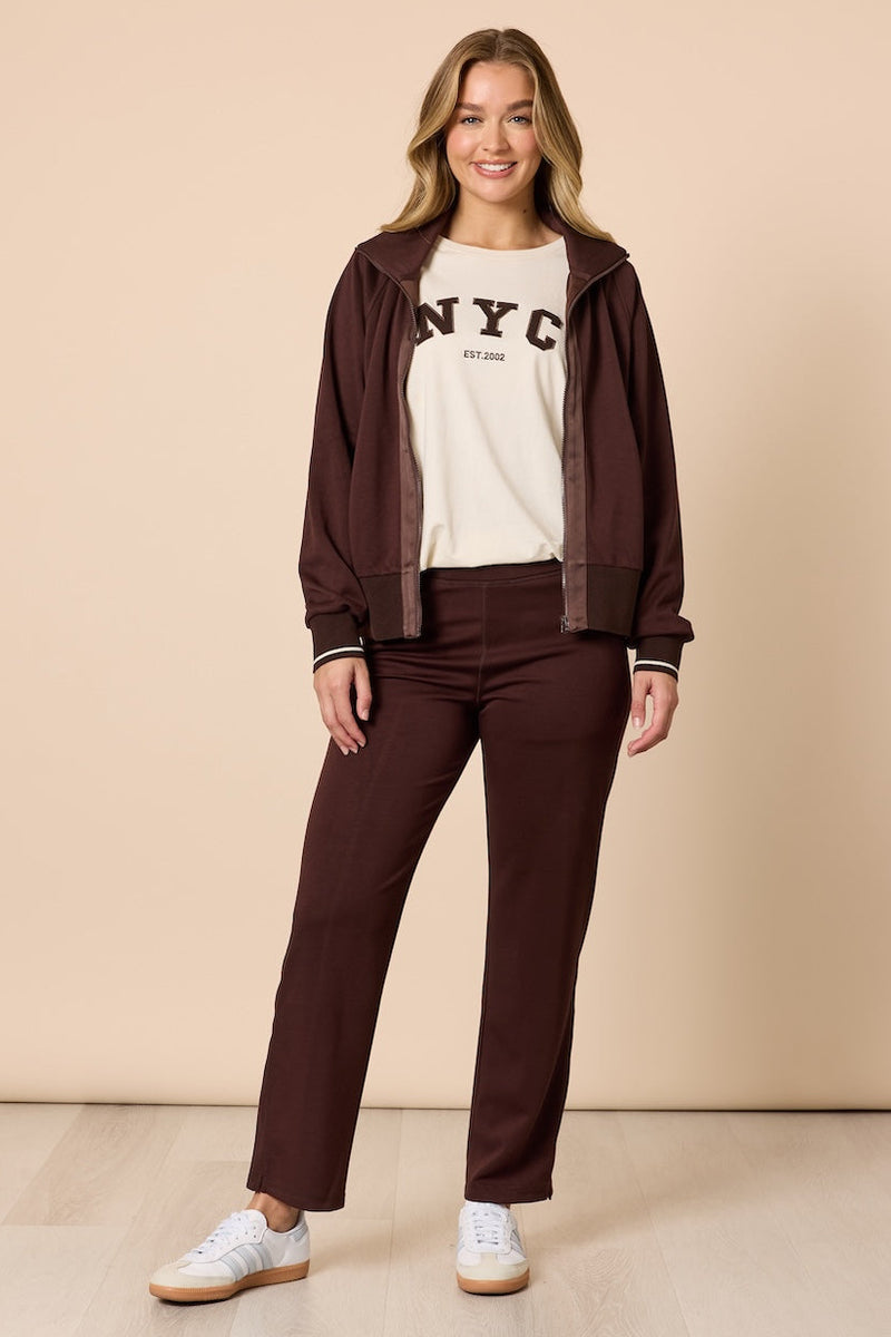 Threadz Urban City Pant in Coffee