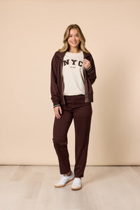 Threadz Urban City Pant in Coffee