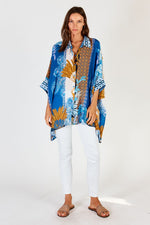 Lula Soul RAVELLO Kaftan Shirt in Azure