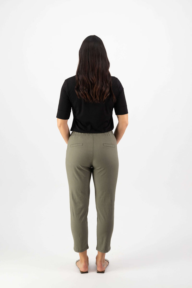 Vassalli Drawstring Pant in Army 5790