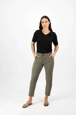 Vassalli Drawstring Pant in Army 5790