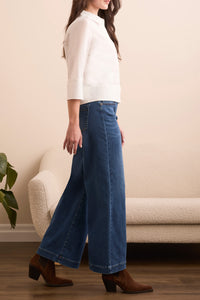 Tribal Audrey Wide Leg Jean in Faded Blue