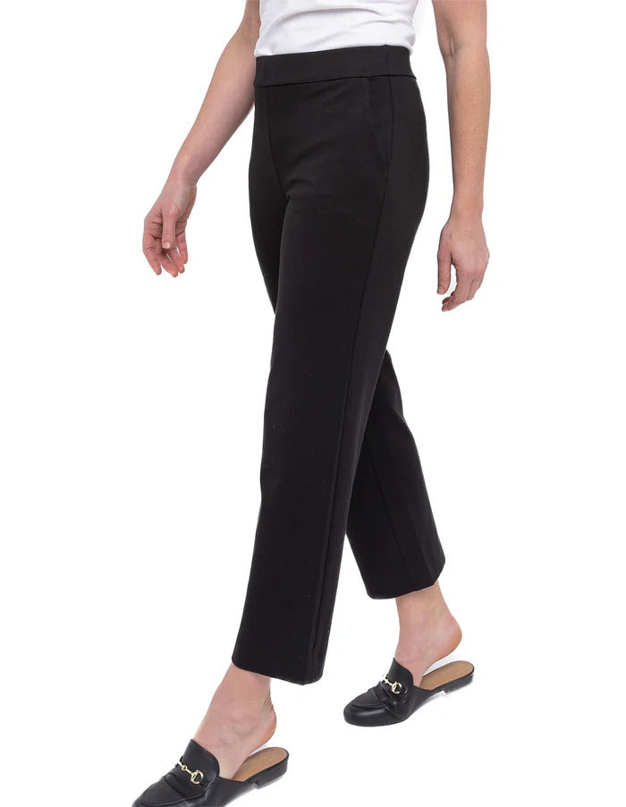 Jump Straight Leg Ponte Pant in Black