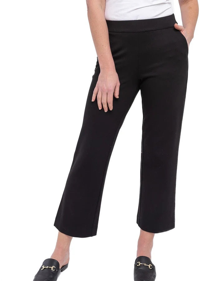 Jump Straight Leg Ponte Pant in Black