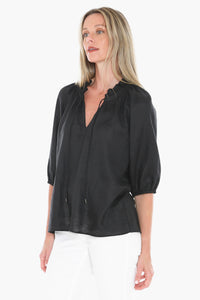 Jump Ruffle Top in Black