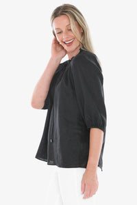 Jump Ruffle Top in Black