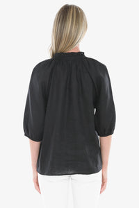 Jump Ruffle Top in Black