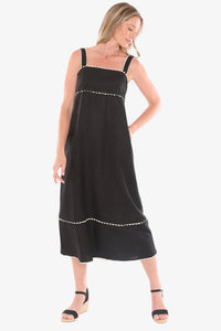 Jump Ric Rac Trim Sundress in Black