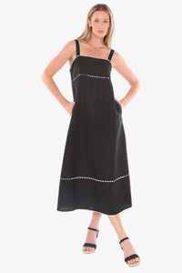 Jump Ric Rac Trim Sundress in Black