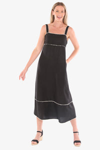 Jump Ric Rac Trim Sundress in Black