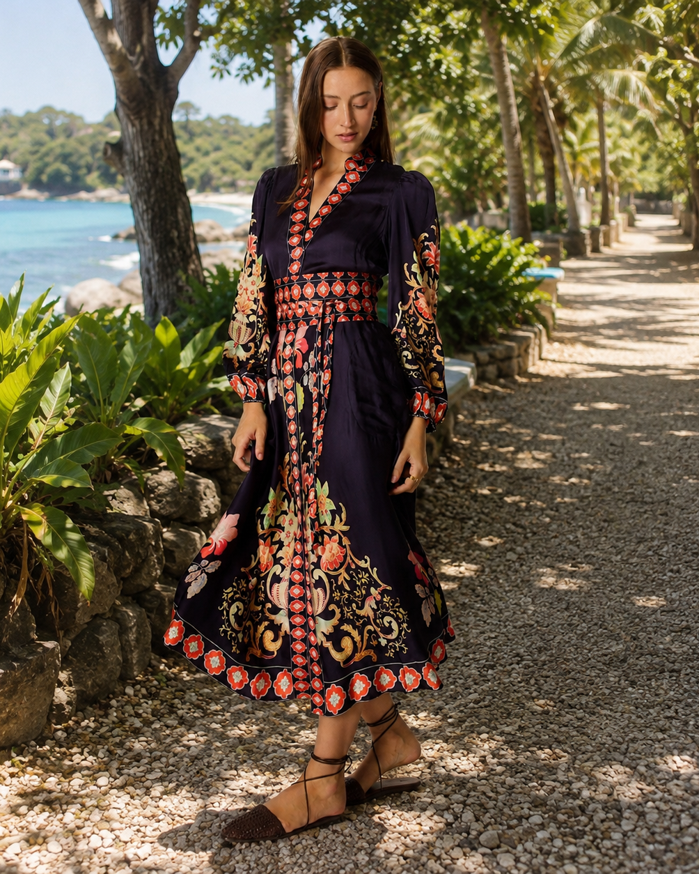 Ruby Ya Ya GAZTE Maxi Dress in Deep Purple