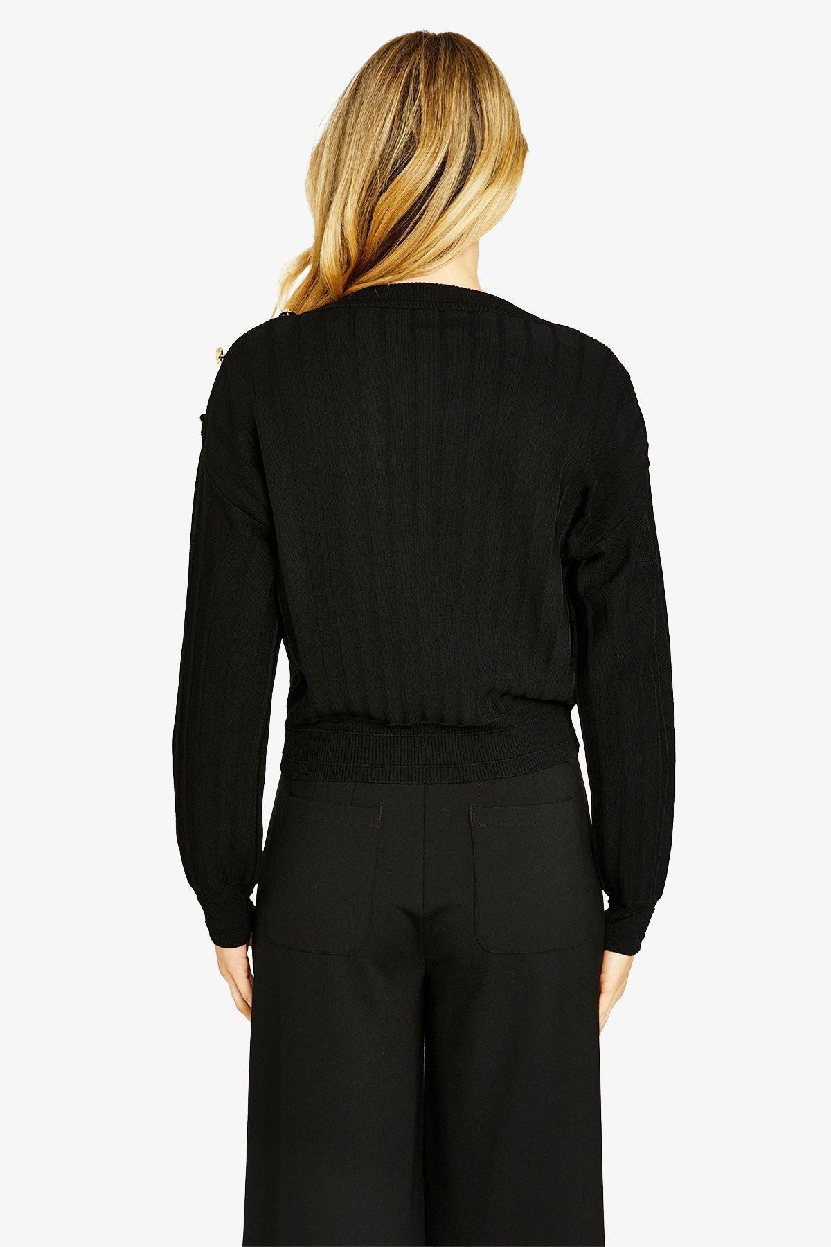 Ping Pong Milano Button Pullover in Black