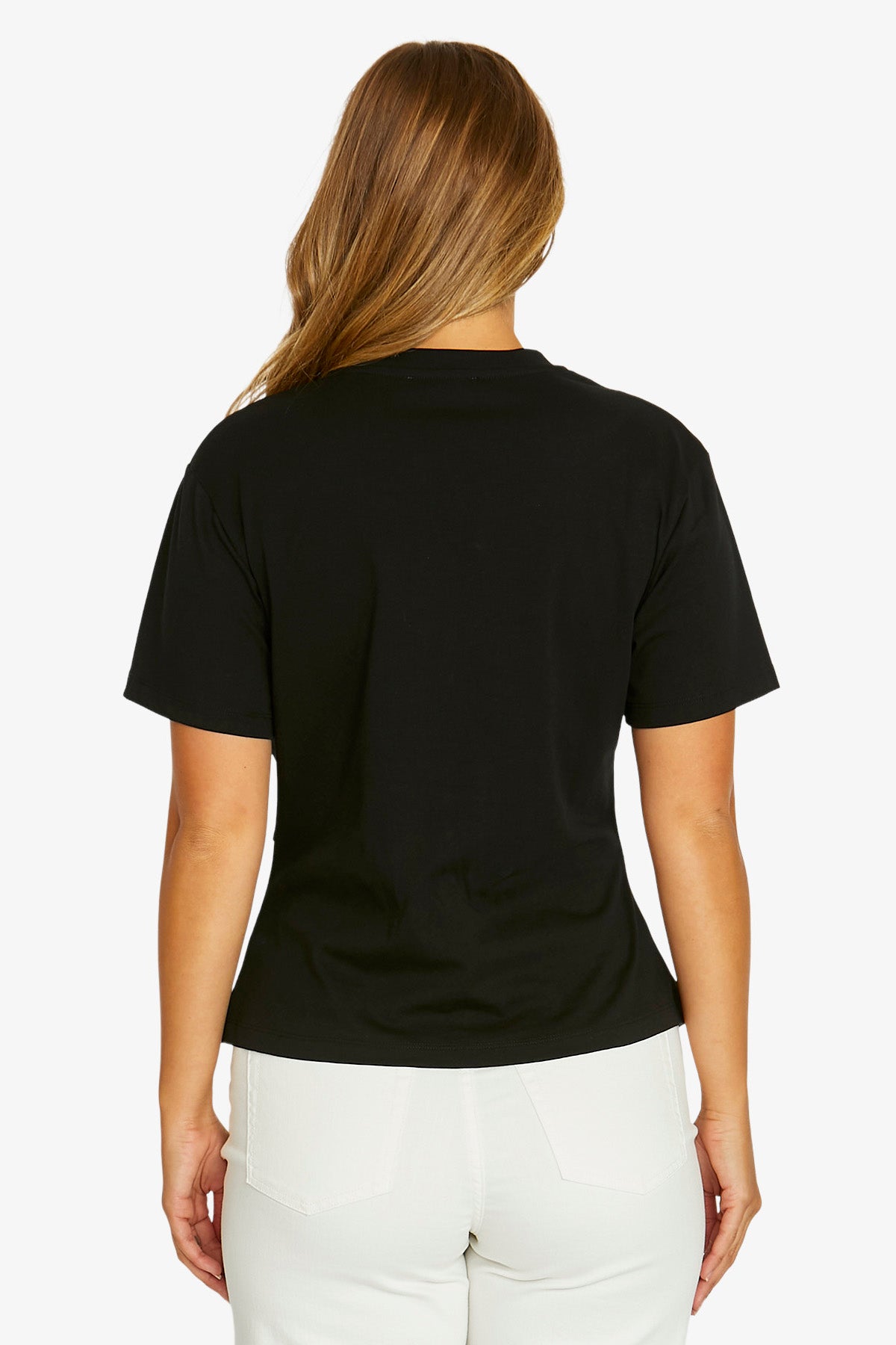 Jump Gold Ring Detail Tee in Black
