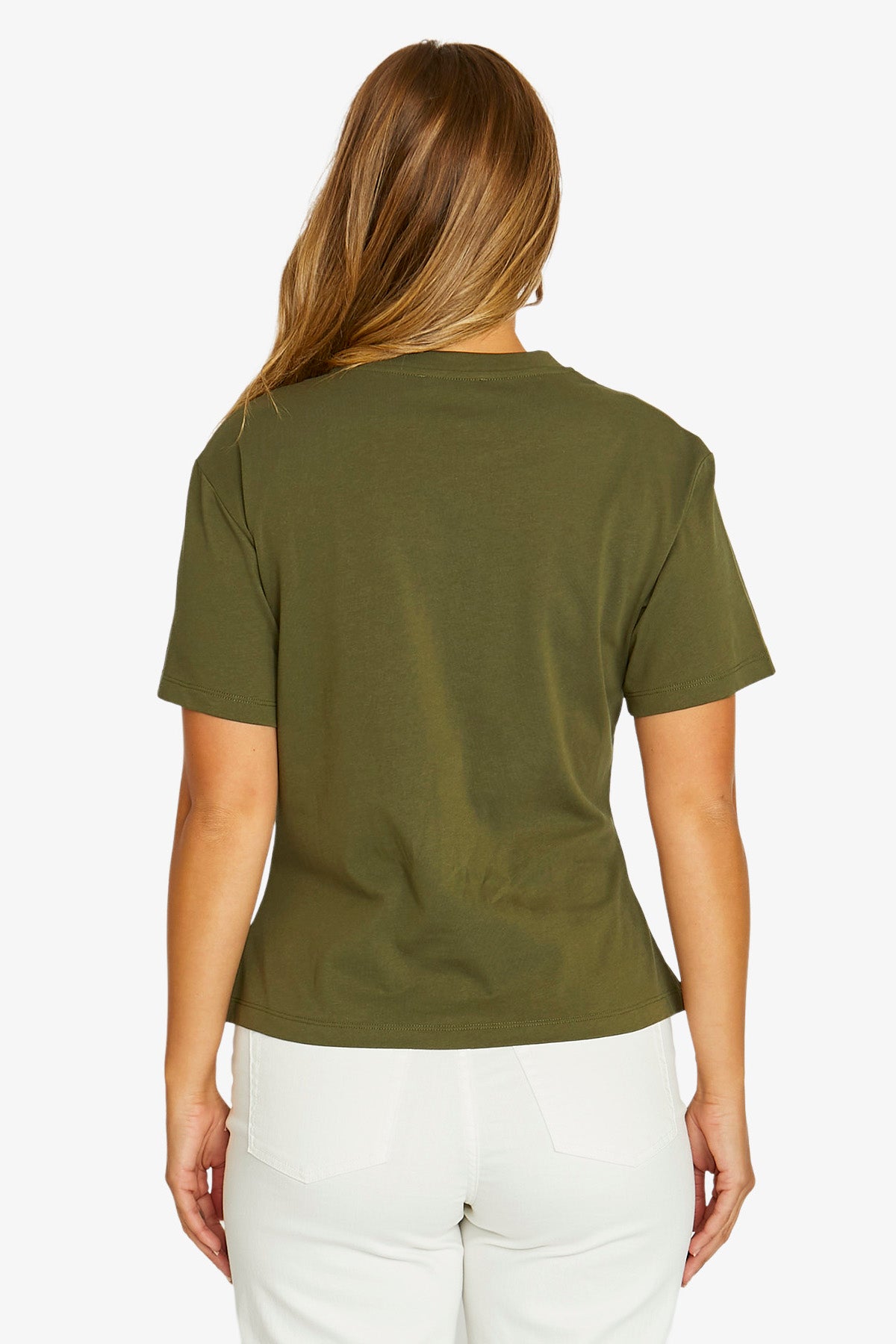 Jump Gold Ring Detail Tee in Khaki