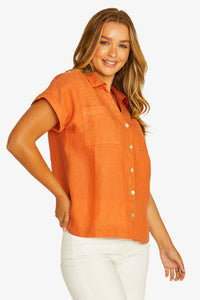 Jump Open Neck Shirt in Amber