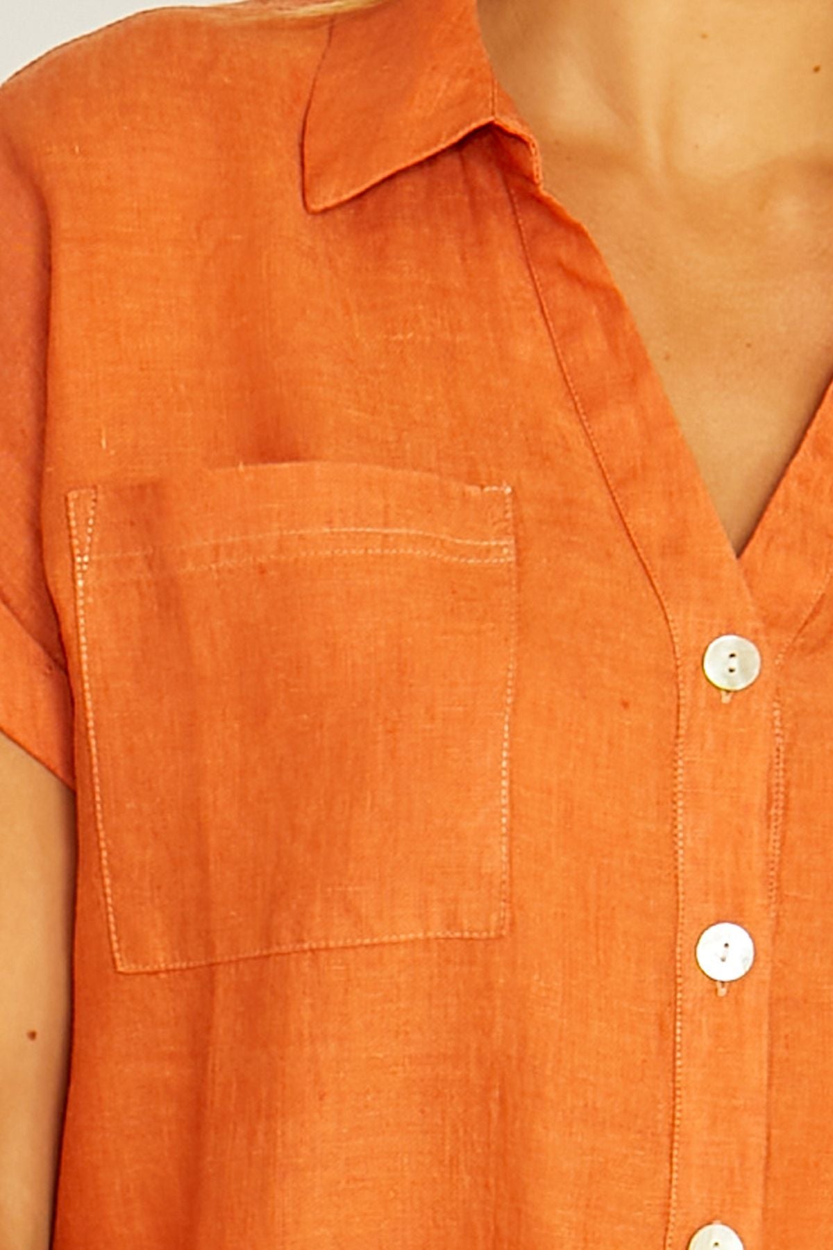 Jump Open Neck Shirt in Amber