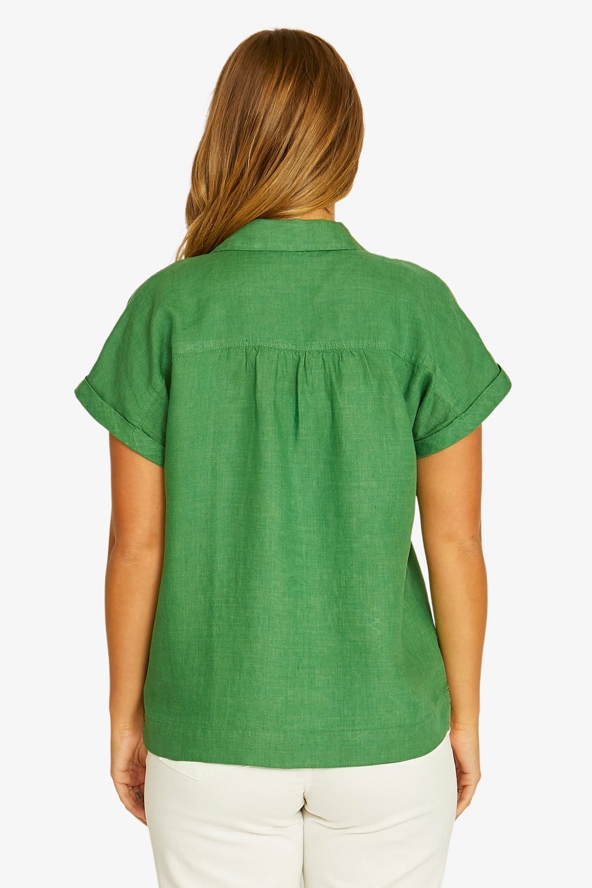 Jump Open Neck Shirt in Leaf