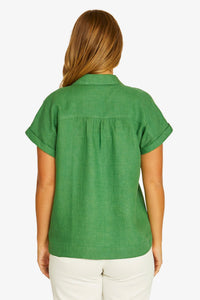 Jump Open Neck Shirt in Leaf