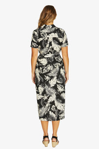 Jump PALM ISLAND Shirt Dress in Black Ecru