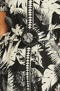 Jump PALM ISLAND Shirt Dress in Black Ecru