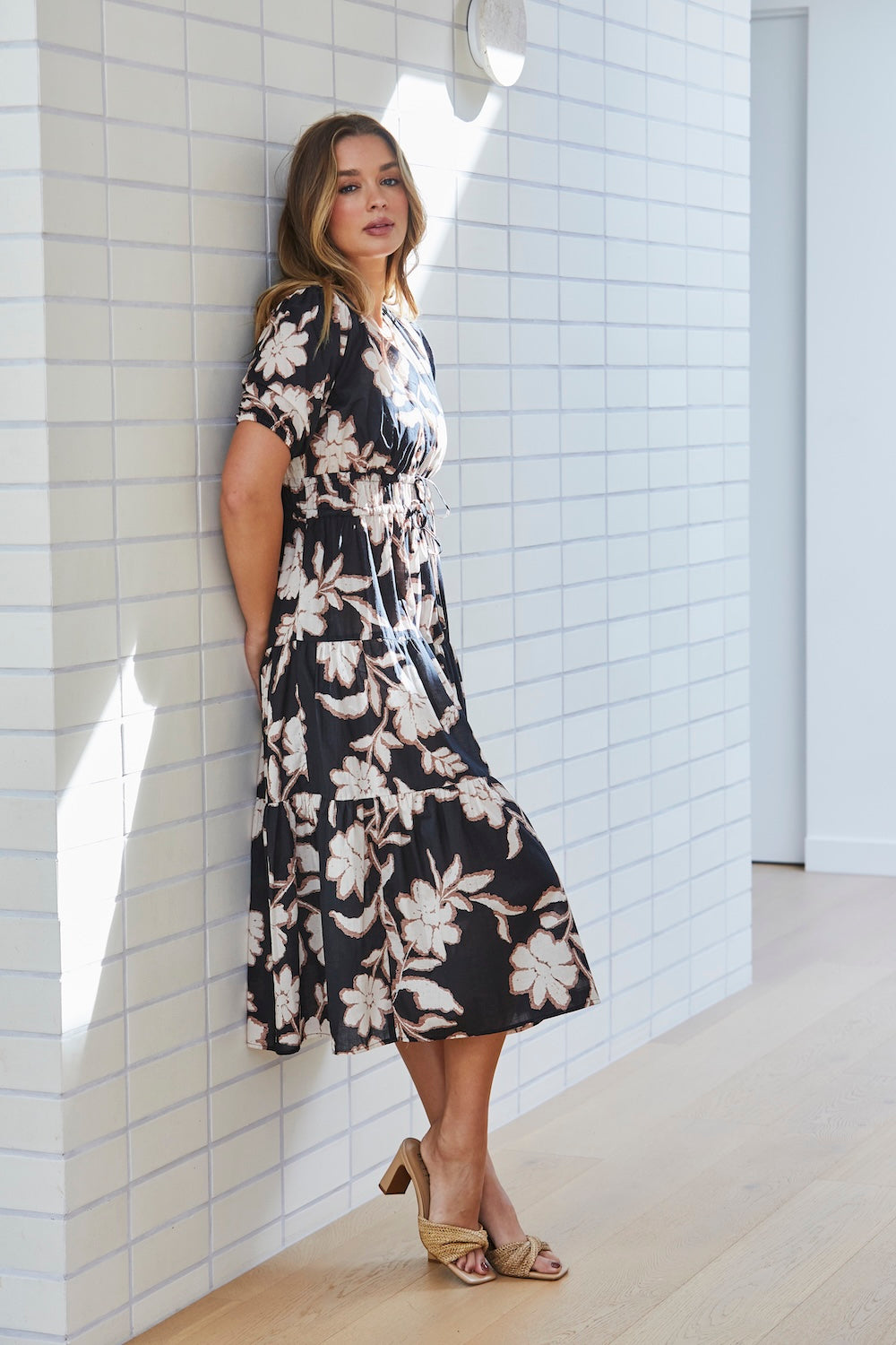 Jump FLOWER TRIO Dress in Black Latte
