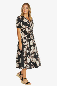 Jump FLOWER TRIO Dress in Black Latte
