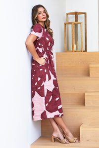 Jump MONSTERA Dress in Wine Blush