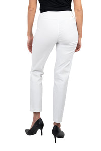 UP! Basic 28 Inch Straight Leg Pant in White 64566UP