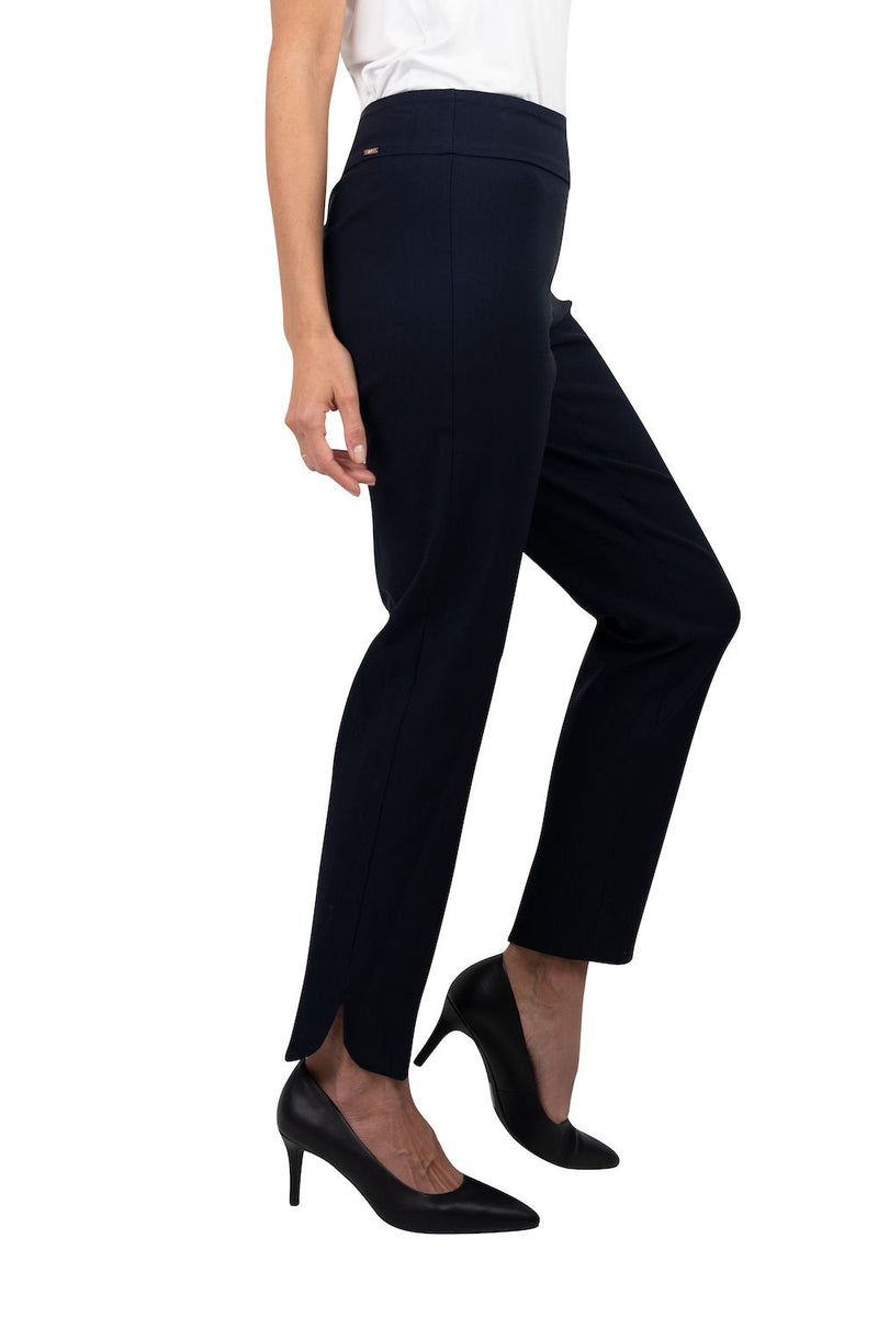 UP! Basic 28 Inch Petal Slit Pant in Navy 65027UP