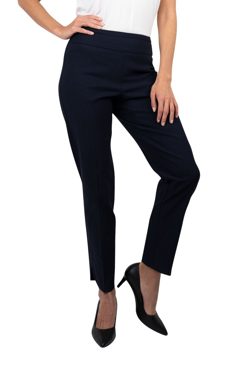 UP! Basic 28 Inch Petal Slit Pant in Navy 65027UP