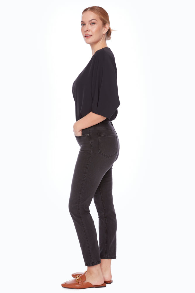 UP! 29 Inch Pull-On Denim Pant in Black 67707iUP