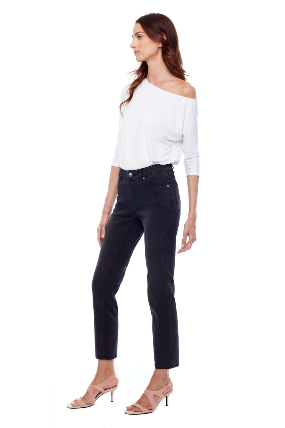 UP! 29 Inch Pull-On Denim Pant in Black 67707iUP