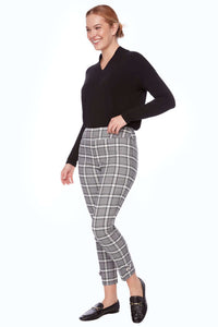 UP! 28 Inch Techno Ankle Pant in Metallic Plaid 68240UP