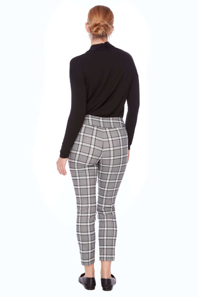UP! 28 Inch Techno Ankle Pant in Metallic Plaid 68240UP