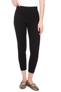 UP! 28 Inch Textured Techno Petal Ankle Pant in Black 68610UP