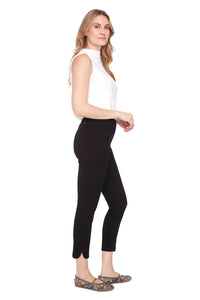 UP! 28 Inch Textured Techno Petal Ankle Pant in Black 68610UP