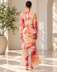 Elliatt SYLVANA Long Sleeve Gown in Floral