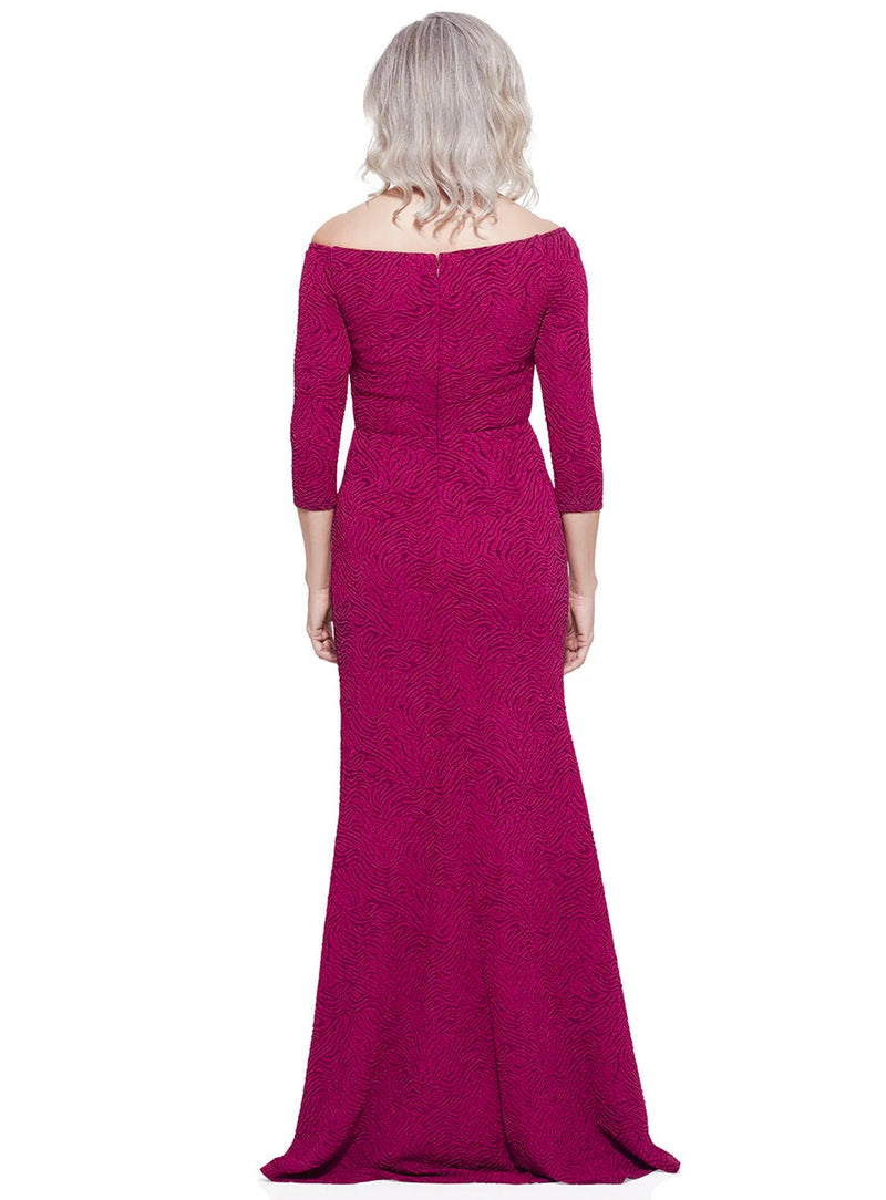 Trellis Lane VIANNE Sleeved Gown in Rose Pink