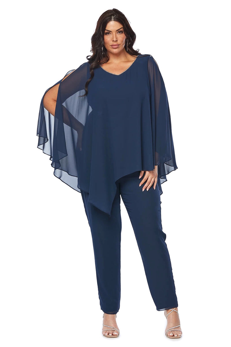 Layla Jones Diamonte' Pantsuit in Midnight LJ0530