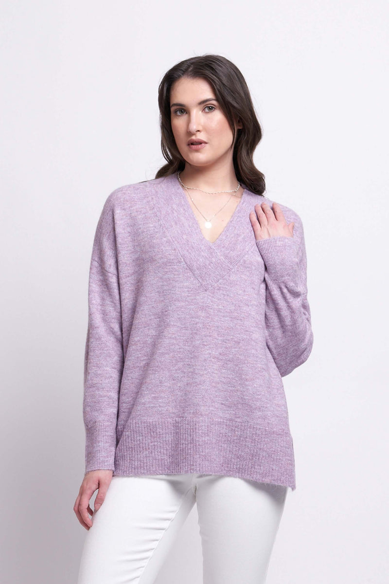 Foil Come Together Sweater in Lilac