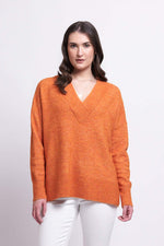 Foil Come Together Sweater in Tangerine
