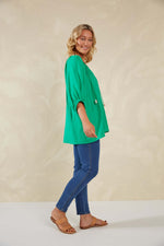 Haven Sardinia Relaxed Blouse in Verde