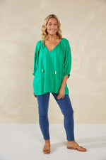 Haven Sardinia Relaxed Blouse in Verde