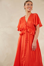 Haven Portofino Frill Maxi in Aperol