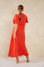 Haven Portofino Frill Maxi in Aperol